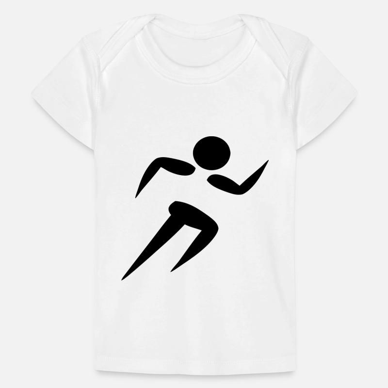 running running runner sprinter sprint silhouette Baby Premium Organic T-shirt