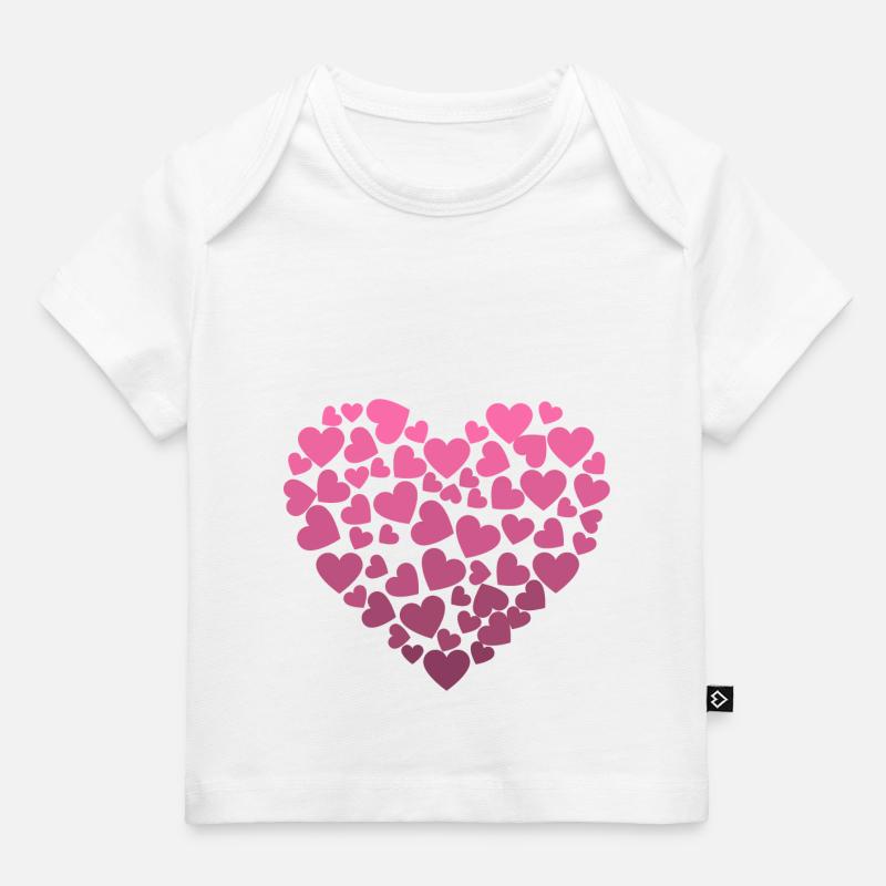 Coeur de coeurs - T-shirt Premium bébé bio - blanc