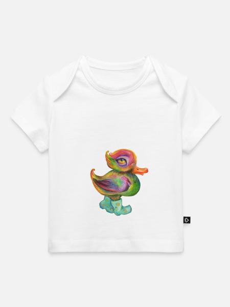 Snozzleberryducks efterårsstrækning - Premium baby t-shirt økologisk - hvid