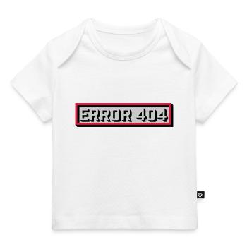 Erreur 404 Message Ordinateur - T-shirt Premium bébé bio - blanc - Devant