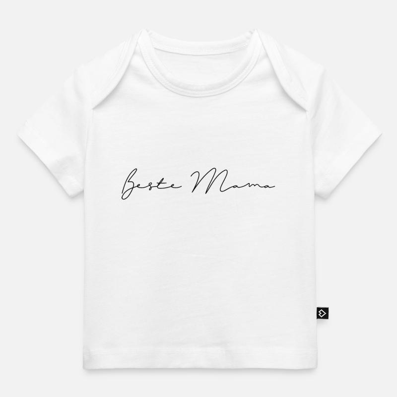 Beste Mama Handlettering Mutter Muttertag - Baby Premium Organic T-Shirt - Weiß