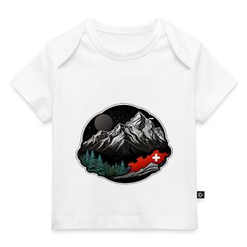 Swiss flag - Baby Premium Organic T-shirt - white - Front