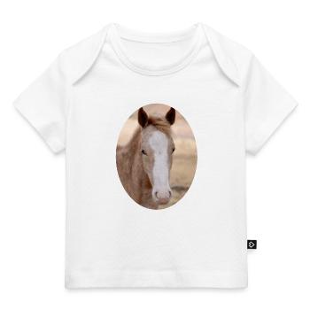 young horse foal - Baby Premium Organic T-shirt - white - Front