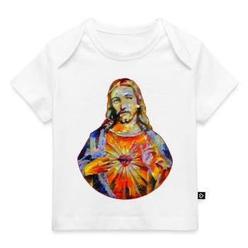 Gemälde Jesus Christ * Painting Jesus Christus - Baby Premium Organic T-Shirt - Weiß - Vorne