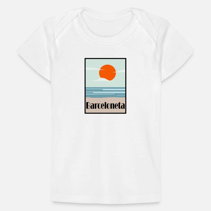 Plage de Barceloneta Barcelone T-shirt Premium bébé bio