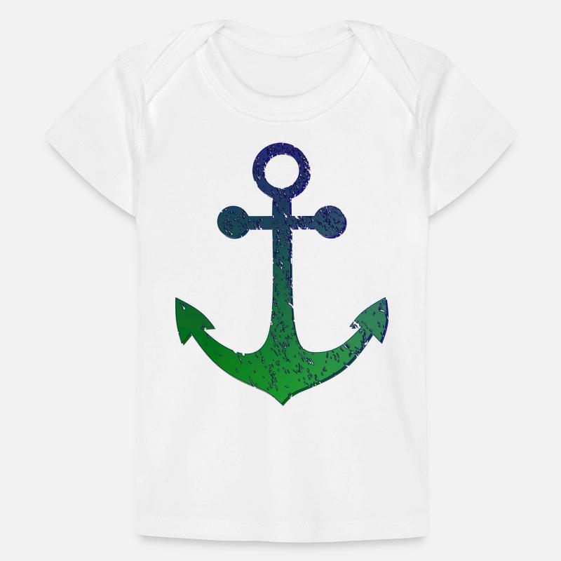 Ancre, bleu vert, aspect usé T-shirt Premium bébé bio