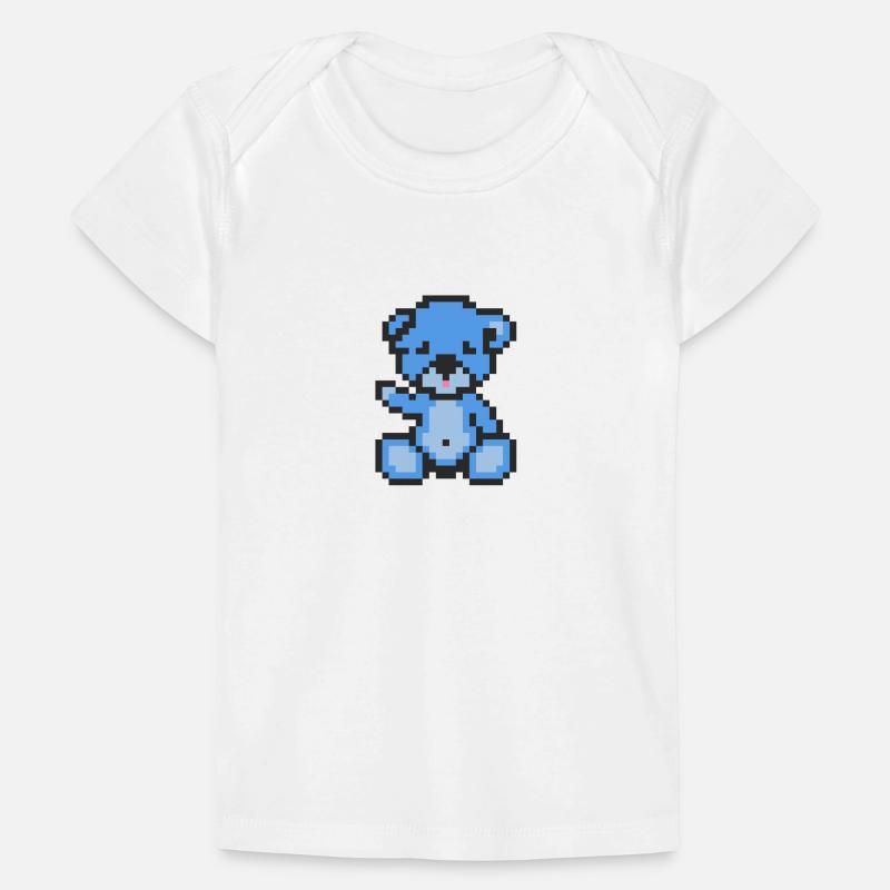 Pixel Bär Blauer Himmel Baby Premium Organic T-Shirt