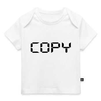 Copy Copy and Paste Vater Sohn Partner Shirt - Baby Premium Organic T-Shirt - Weiß - Vorne