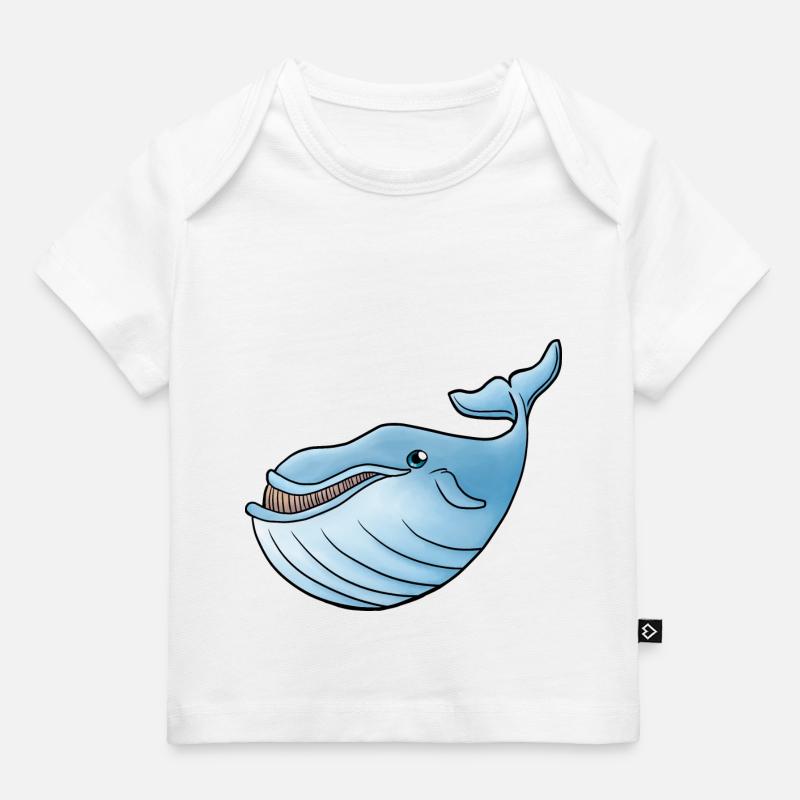 petite baleine bleue - T-shirt Premium bébé bio - blanc