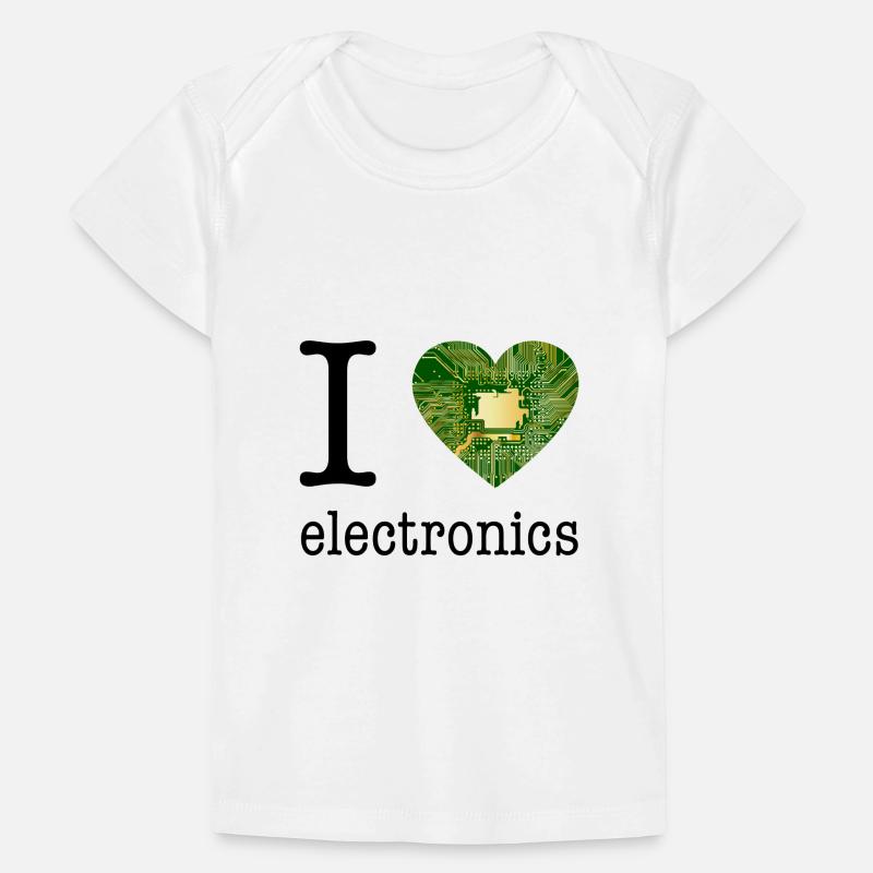 I love Electronics - Elektronik / Geschenk Idee Baby Premium Organic T-Shirt