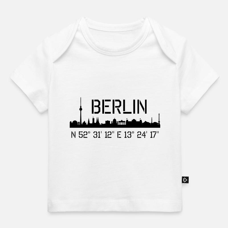 Berlin Coordonnées: N 52 ° 31 '12' 'E 13 ° 24' 17 '' - T-shirt Premium bébé bio - blanc