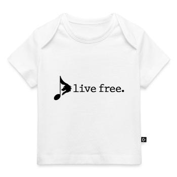 Live freies Logo - Baby Premium Organic T-Shirt - Weiß - Vorne
