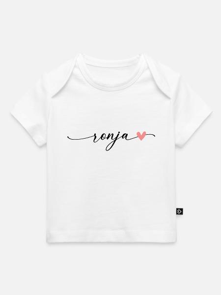 Ronja Name Kalligrafie Schrift - Baby Premium Organic T-Shirt - Weiß