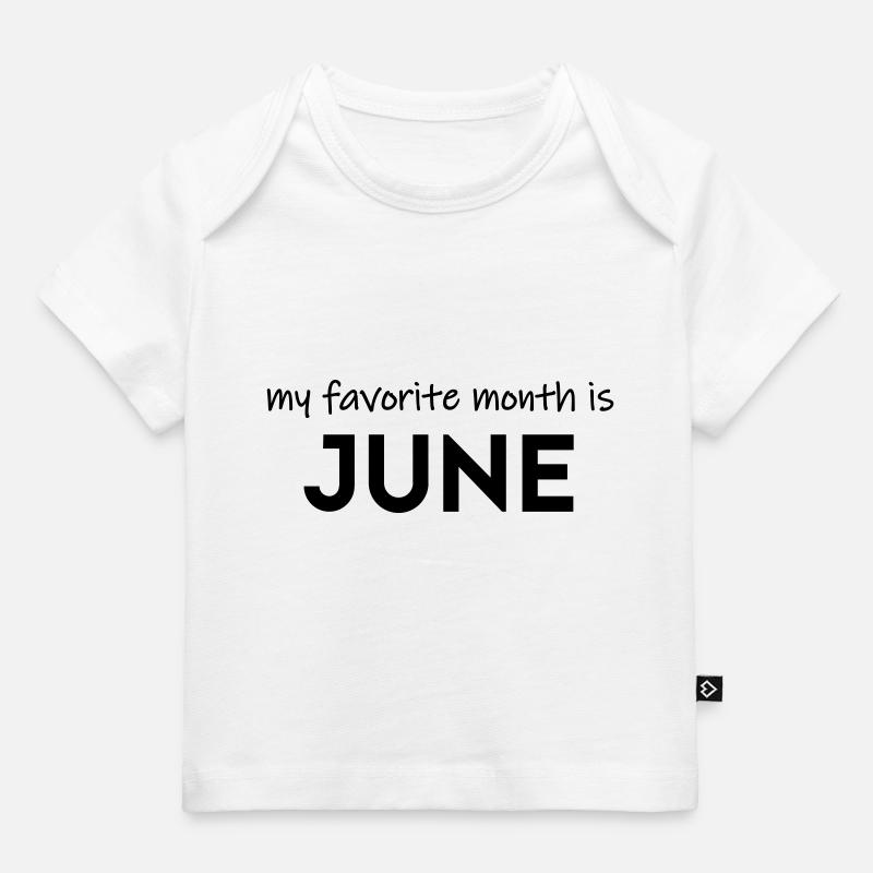 Mon mois préféré est juin - T-shirt Premium bébé bio - blanc