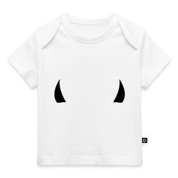 devil horns - T-shirt Premium bébé bio - blanc - Devant
