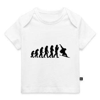 snowboard evolution - Baby Premium Organic T-Shirt - Weiß - Vorne