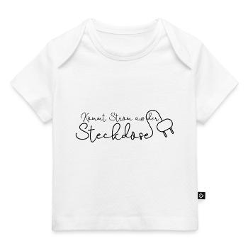 Kommt Strom aus der Steckdose - Baby Premium Organic T-Shirt - Weiß - Vorne