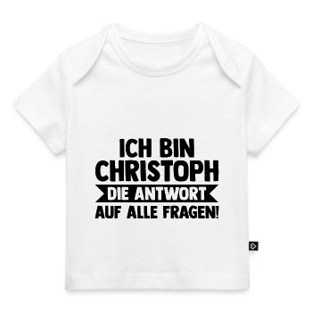 Prénom Chris Christoph - T-shirt Premium bébé bio - blanc - Devant