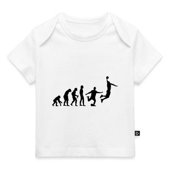 Basket-ball Evolution Basketball Basket - T-shirt Premium bébé bio - blanc - Devant