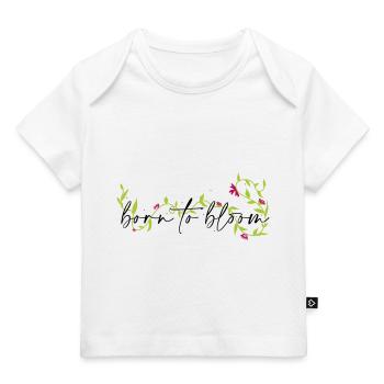 Born to bloom - Baby Premium Organic T-Shirt - Weiß - Vorne