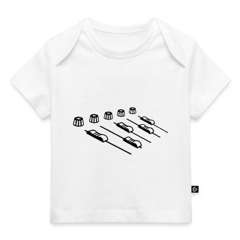 Tonregler Disco Mischpult - Baby Premium Organic T-Shirt - Weiß - Vorne
