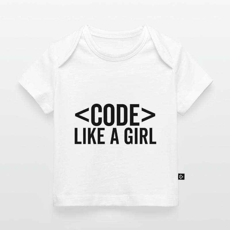 Code wie ein Mädchen Baby Premium Organic T-Shirt