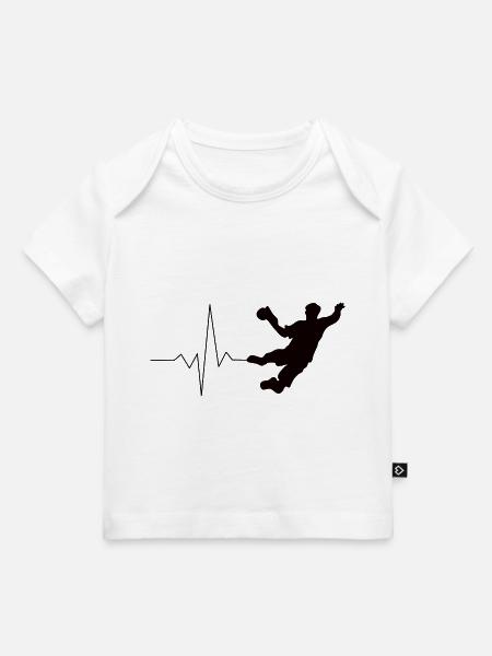 Handball Herzschlag - Baby Premium Organic T-Shirt - Weiß