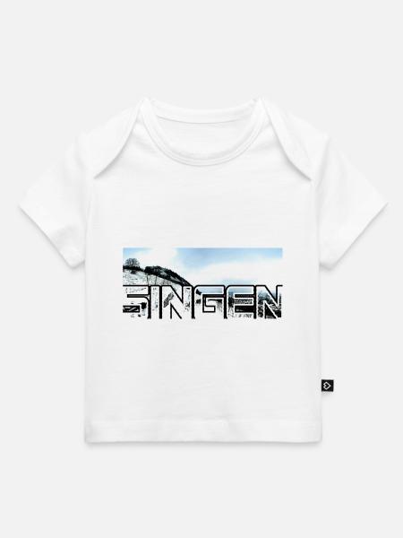 Singen Schnee überlappend modern Januar - Baby Premium Organic T-Shirt - Weiß