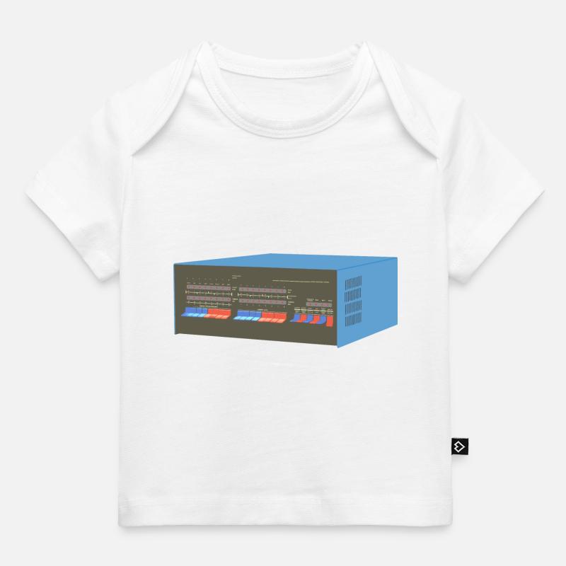 Ordinateur vintage - T-shirt Premium bébé bio - blanc