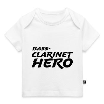 Bass Clarinet Hero - Baby Premium Organic T-shirt - white - Front
