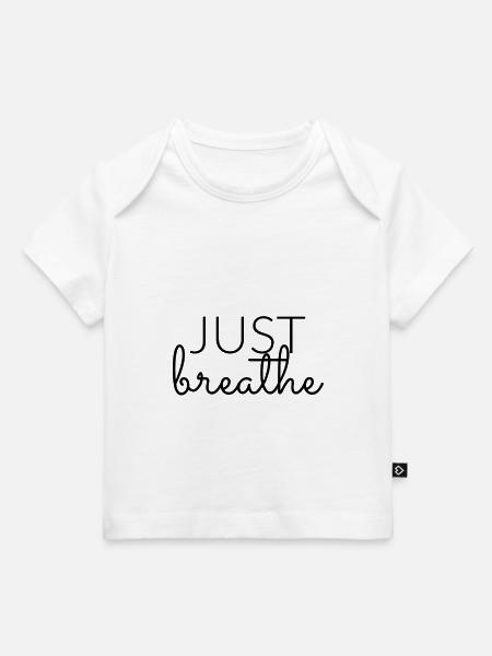 just breathe - Baby Premium Organic T-Shirt - Weiß