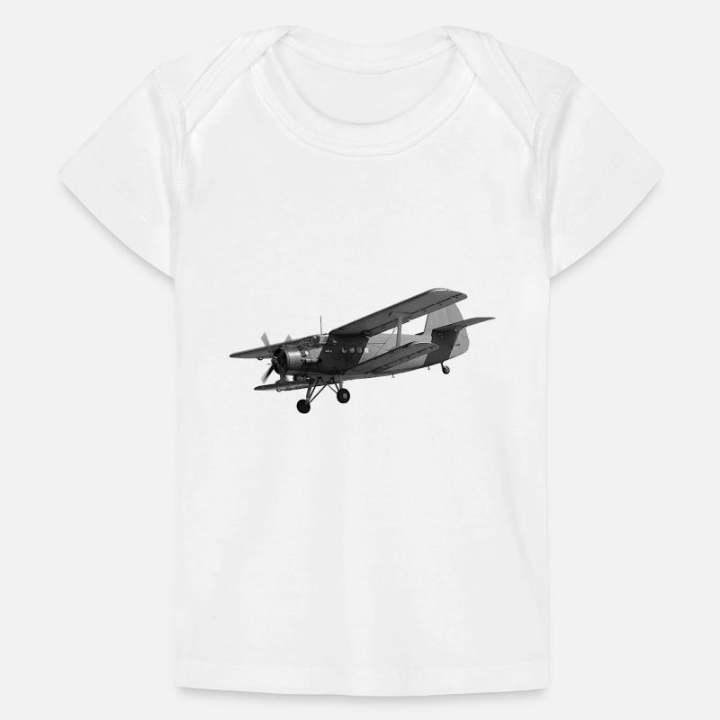 Flugzeug AN2 Doppeldecker Propeller Oldtimer Baby Premium Organic T-Shirt