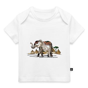 Elefant - Baby Premium Organic T-Shirt - Weiß - Vorne