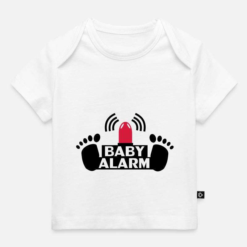 Enceinte,grossesse,bébé,alarme bébé,enfant,maman - T-shirt Premium bébé bio - blanc