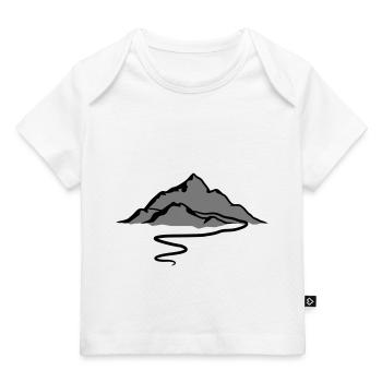Schöne Berge Alpen Wanderweg - Baby Premium Organic T-Shirt - Weiß - Vorne