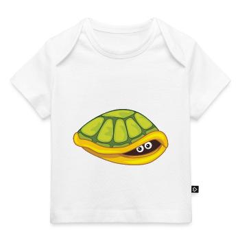 Lustige verängstigte Schildkrötenhaut - Baby Premium Organic T-Shirt - Weiß - Vorne
