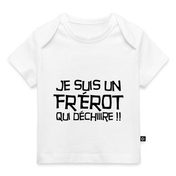 Frère Frangin Frere Naissance Bébé Frérot - T-shirt Premium bébé bio - blanc - Devant