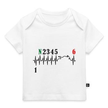 Motorcycle Gear Shift Heartbeat Biker - Baby Premium Organic T-shirt - white - Front
