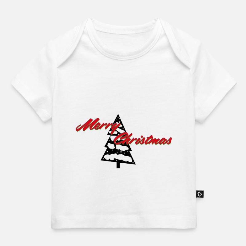 Merry_Christmas_Tannenbaum - T-shirt Premium bébé bio - blanc