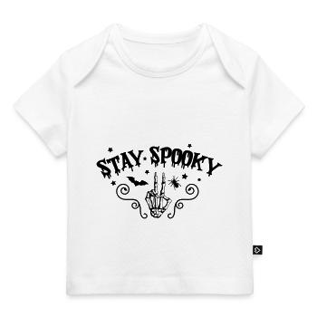 Restez effrayant - T-shirt Premium bébé bio - blanc - Devant
