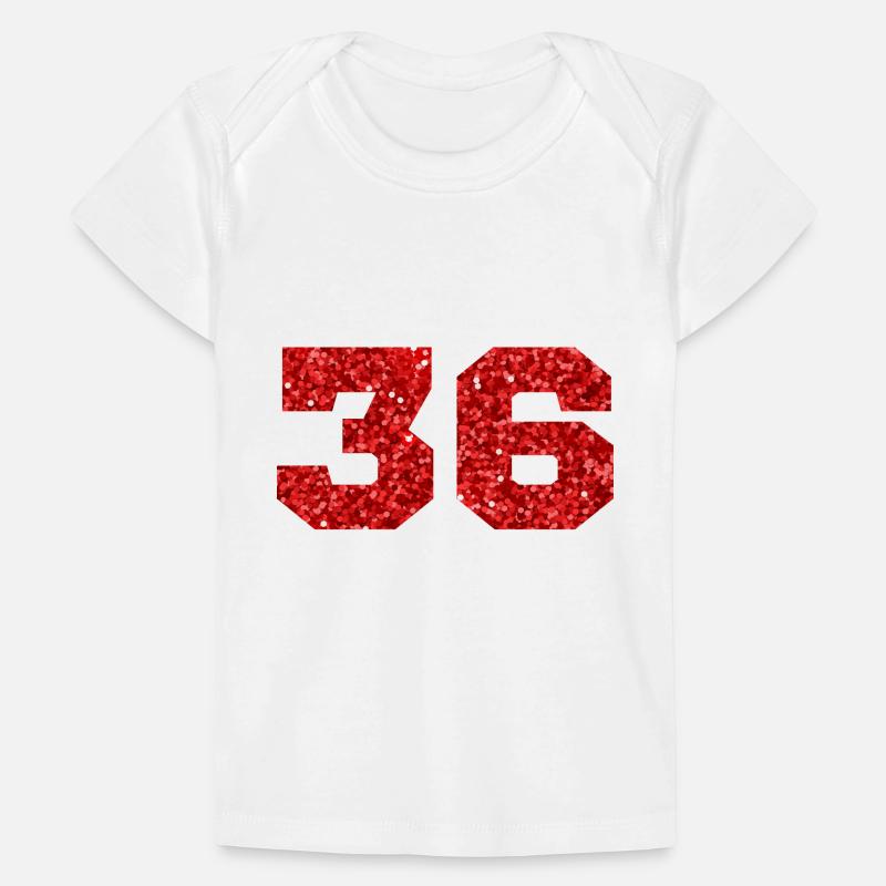 Nummer 36 Roter Glitzer - 36-jähriges Jubiläum Baby Premium Organic T-Shirt
