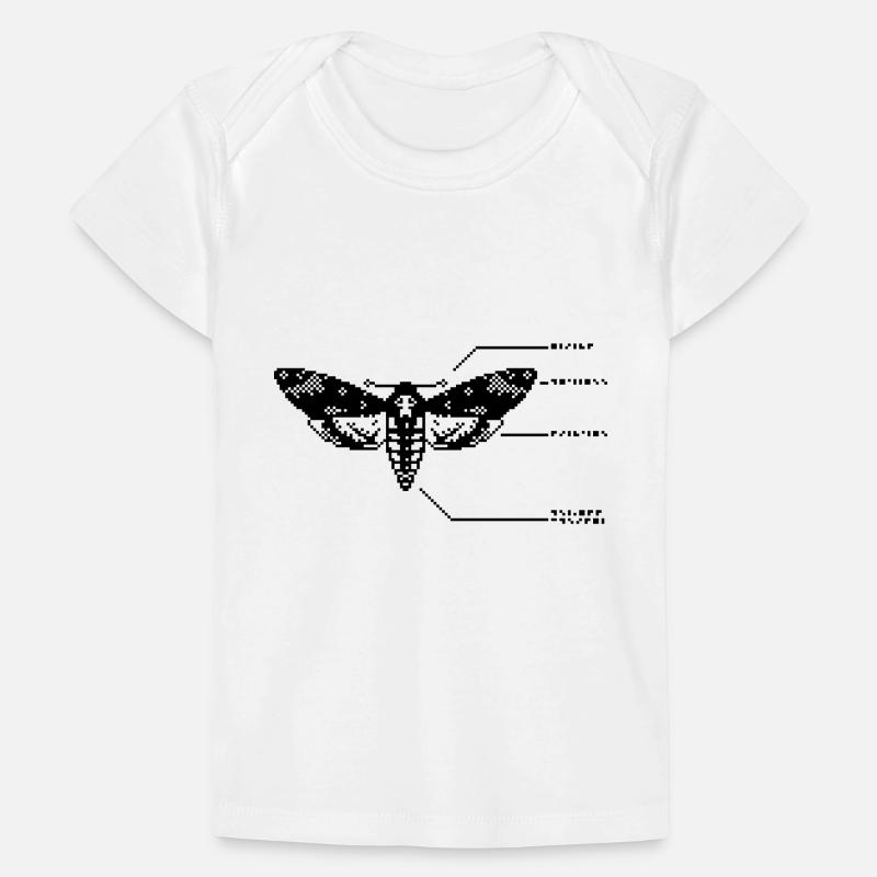 1bit Pixel Skull Hawkmoth Baby Premium Organic T-shirt