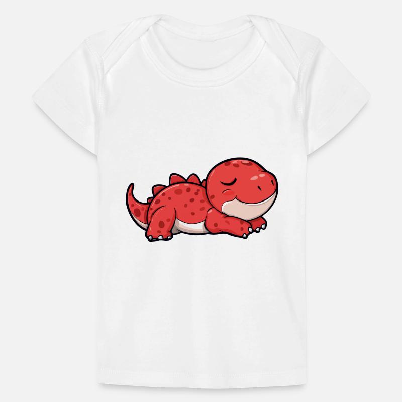 Roter Dinosaurier - hält ein Mittagsschläfchen Baby Premium Organic T-Shirt