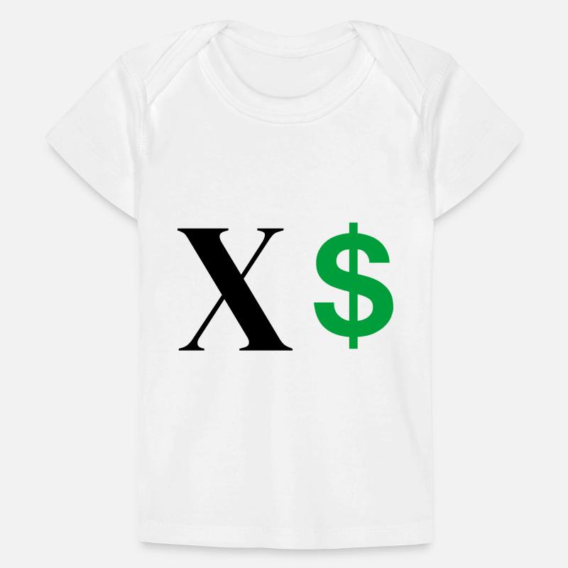 Lettera x dollaro T-shirt Premium neonato bio