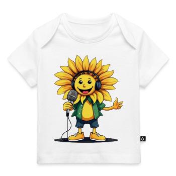Chant, Tournesol, Printemps, Joie - T-shirt Premium bébé bio - blanc - Devant