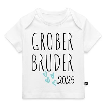 Grosser Bruder 2025 - Baby Premium Organic T-Shirt - Weiß - Vorne