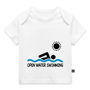 open water swimming - Baby Premium Organic T-Shirt - Weiß - Vorne