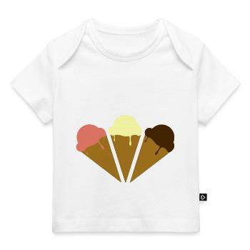 Crème glacée - T-shirt Premium bébé bio - blanc - Devant