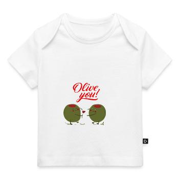 Olive you - Baby Premium Organic T-shirt - white - Front