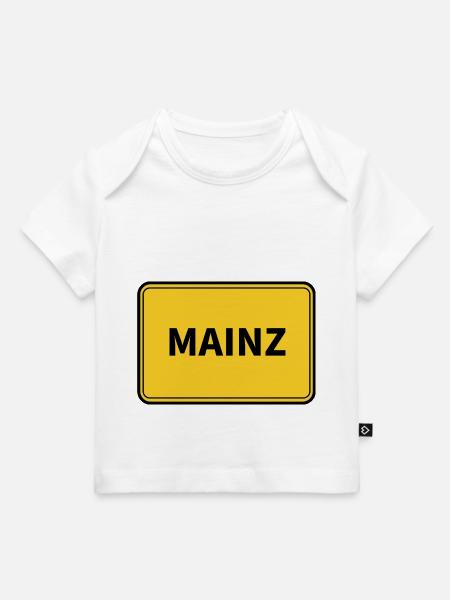 Mainz Stadt Ortsschild - Baby Premium Organic T-Shirt - Weiß